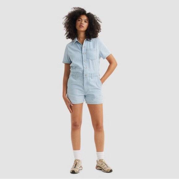 Levi's® Women's Short Sleeve Romper - Enjoy the Ride S - Picture 1 of 2